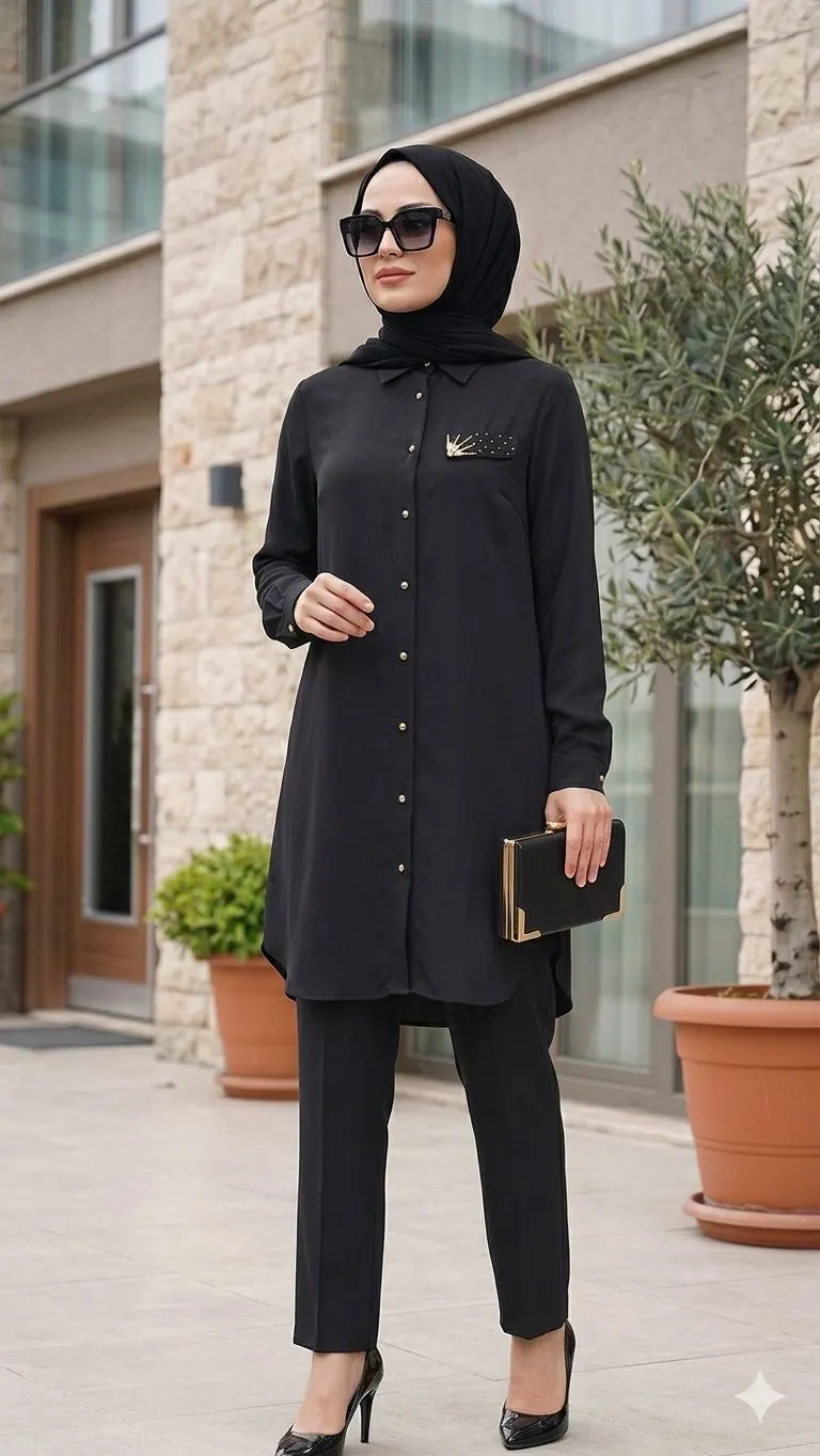 İpek Krep Gömlek görsel 6 – Kadın