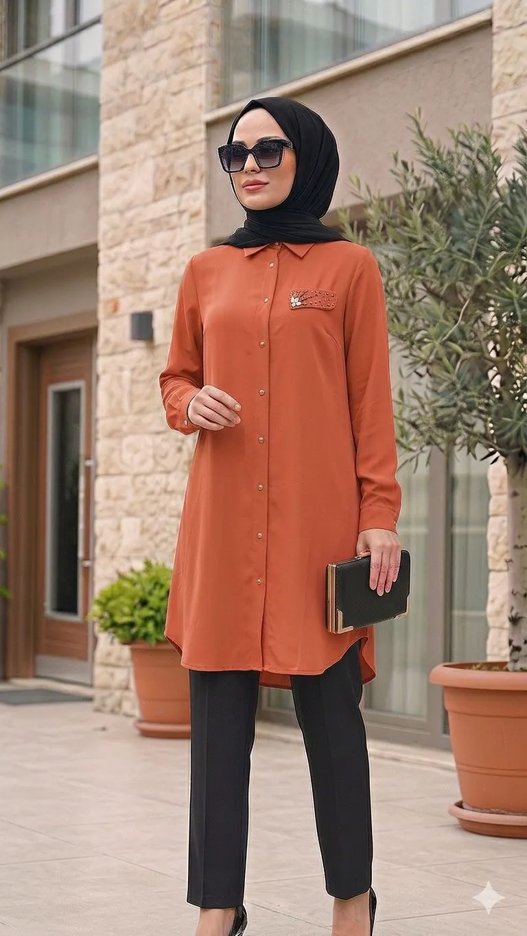 İpek Krep Gömlek – Kadın | SANEM GİYİM